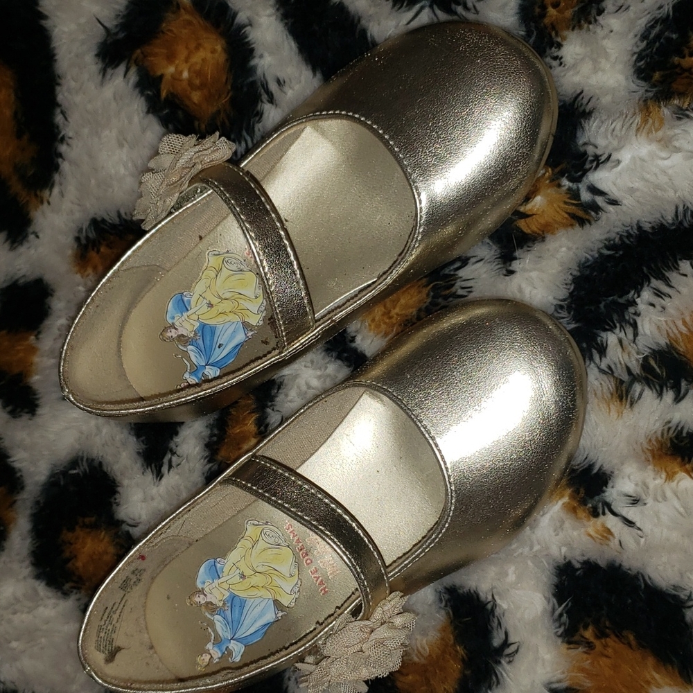 Disney Princess Girl's Gold Dress Shoe
